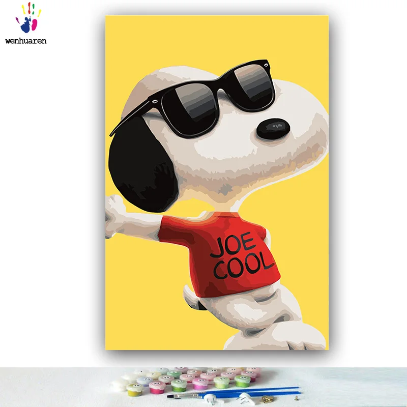 DIY картинки для раскраски по номерам с цветами милые маленькие животные