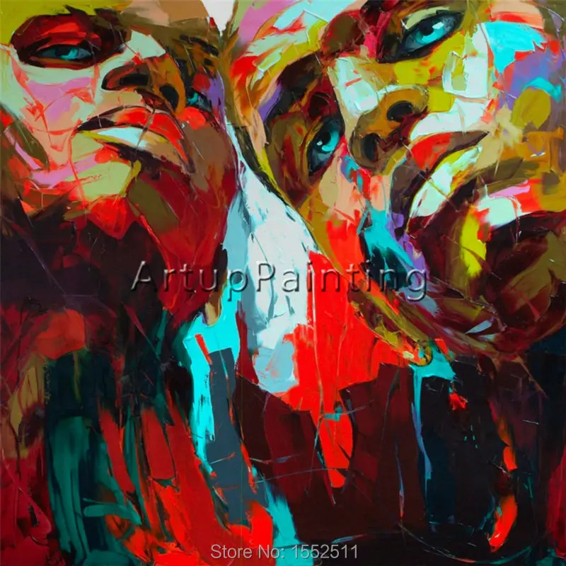 Francoise Nielly ручная роспись палитра нож для лица картина маслом импасто рисунок на