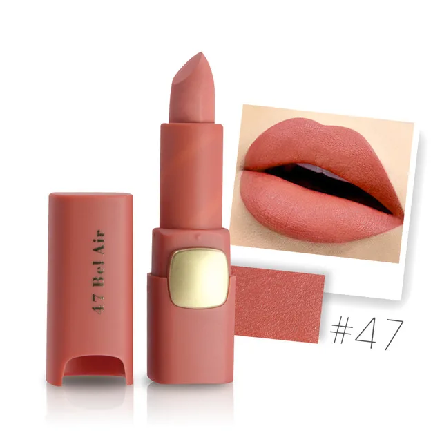 Nude Miss Rose Matte Lipstick Long Lasting Kyliejenner Lipstick Cosmetics Mate Lipstick Waterproof Lipsticks For Women Tint - Цвет: 47 Bel Air