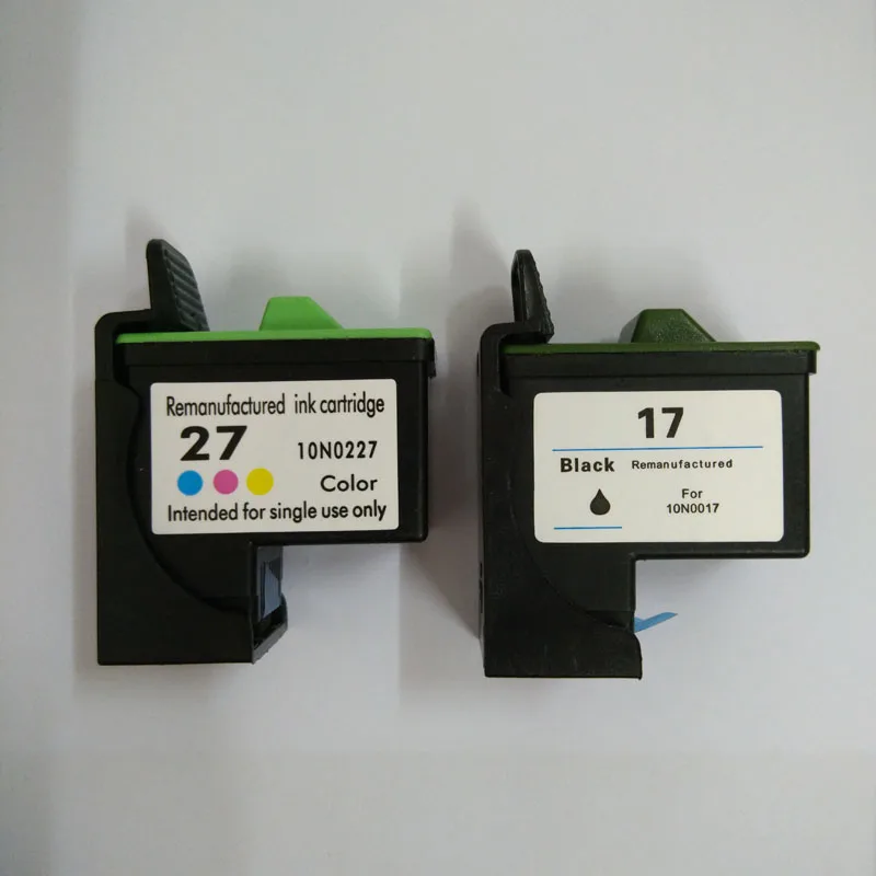 Einkshop 17 27 переработанного чернильного картриджа для Lexmark17 27 для lexmark X1270 X2250 i3 X1100 X1150 X75 Z13 Z23 Z34 Z515 Z517 принтер