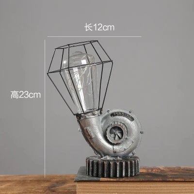 

American Industrial Style Retro Table Lamp Creative Bedside Lamp Bedroom Coffee Shop Restaurant Bar Decoration Home Accessories