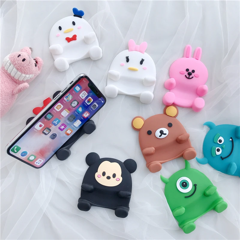 TJHSZKL universal cute silicone mobile phone holder cartoon accessories bracket desktop | Мобильные телефоны и аксессуары