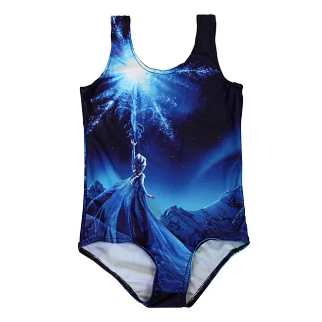 Новое поступление летний Цельный купальник костюм Эльзы и Анны бикини для