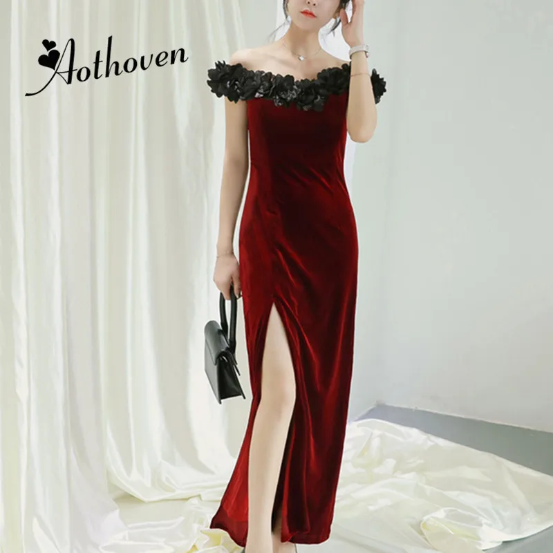 

2018 Plus Size Velvet Pencil Dress Autumn Women Sleeveless Slash Neck Casual Wrap Dress Office Sexy Party Club Dresses Vestidos
