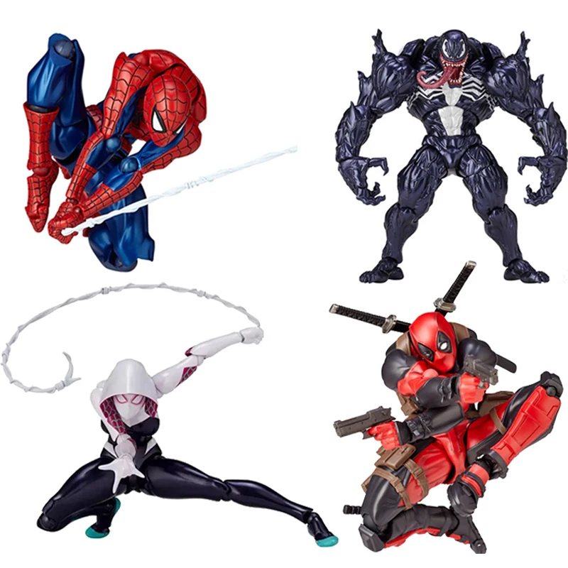 Marvel супер герой Дэдпул Фигурка Человека-паука танос Гвен Веном Carnage Deathstroke Росомаха Psylocke BJD модель игрушки