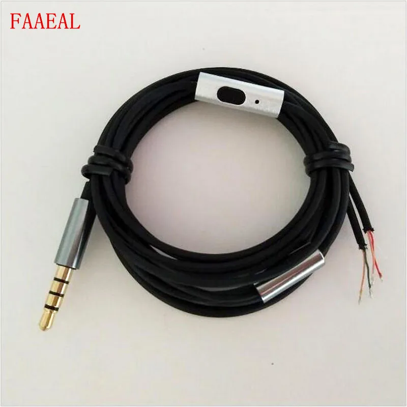 Кабель с микрофоном для ремонта наушников 1 2 м|headphone diy|for headphonescable for headphones repair |