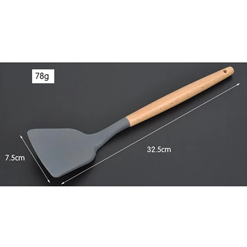 Friend Shovel Распродажа 8 видов черная силиконовая деревянная лопатка термостойкая суповая ложка антипригарная специальная кухонная лопатка для кухонных инструментов 10100C - Цвет: Friend Shovel