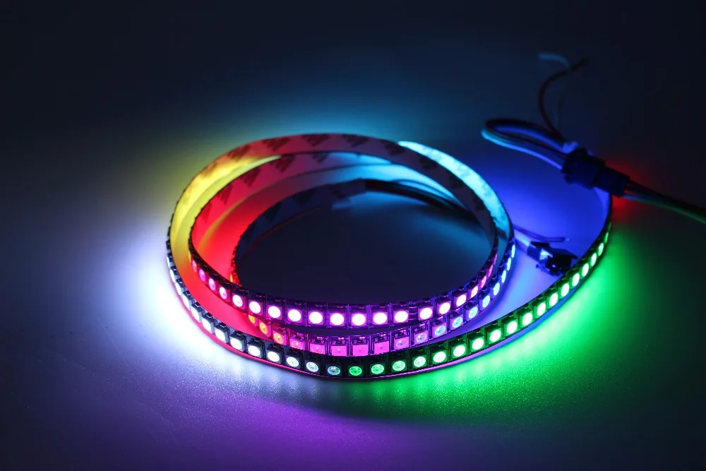 10 мм pcb 1 м 144 светодиодов WS2812B светодиодов/m 5050 RGB Чип WS2811 IC Digital 5V светодиодная