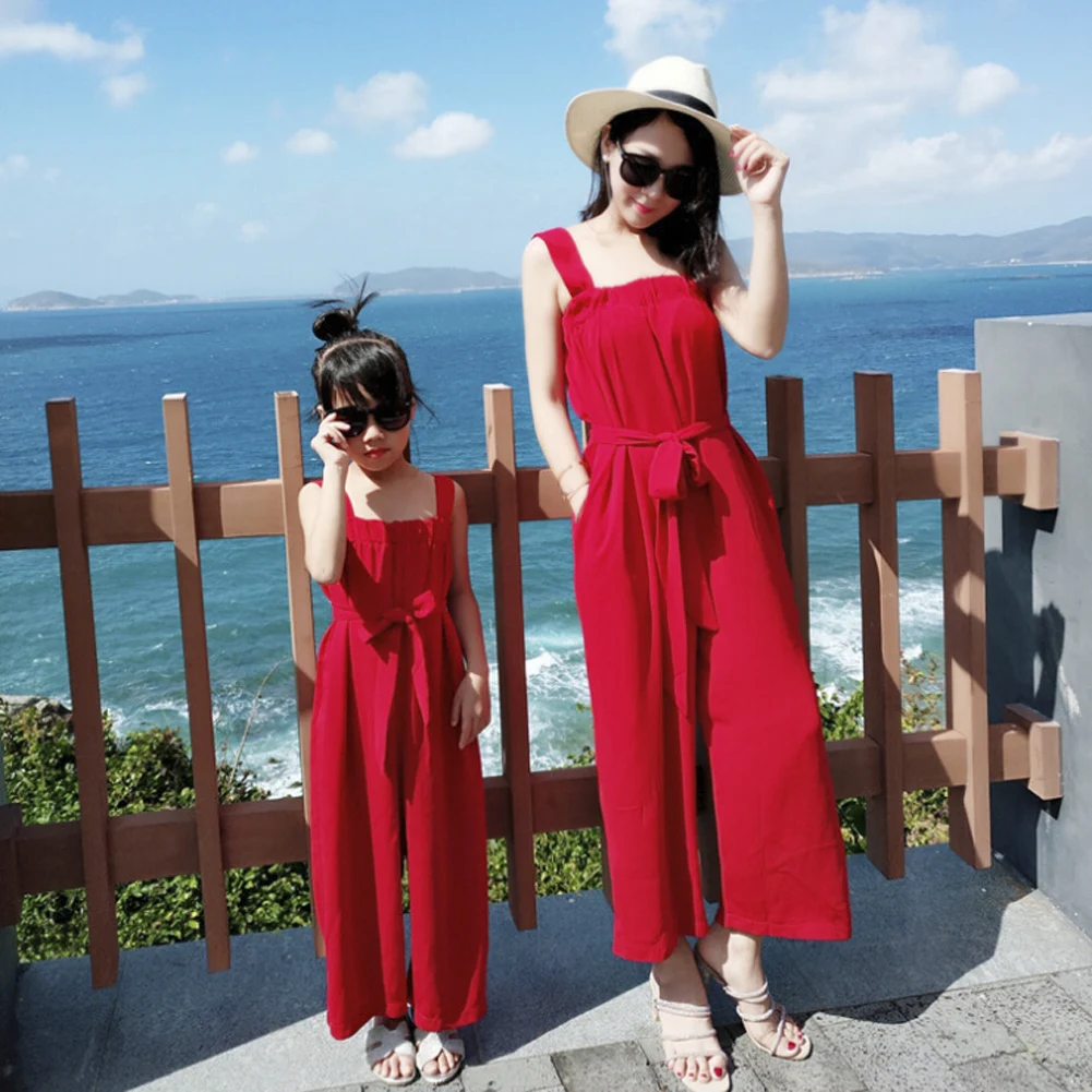 Летняя новая модная Одинаковая одежда для мамы и дочки Повседневный милый