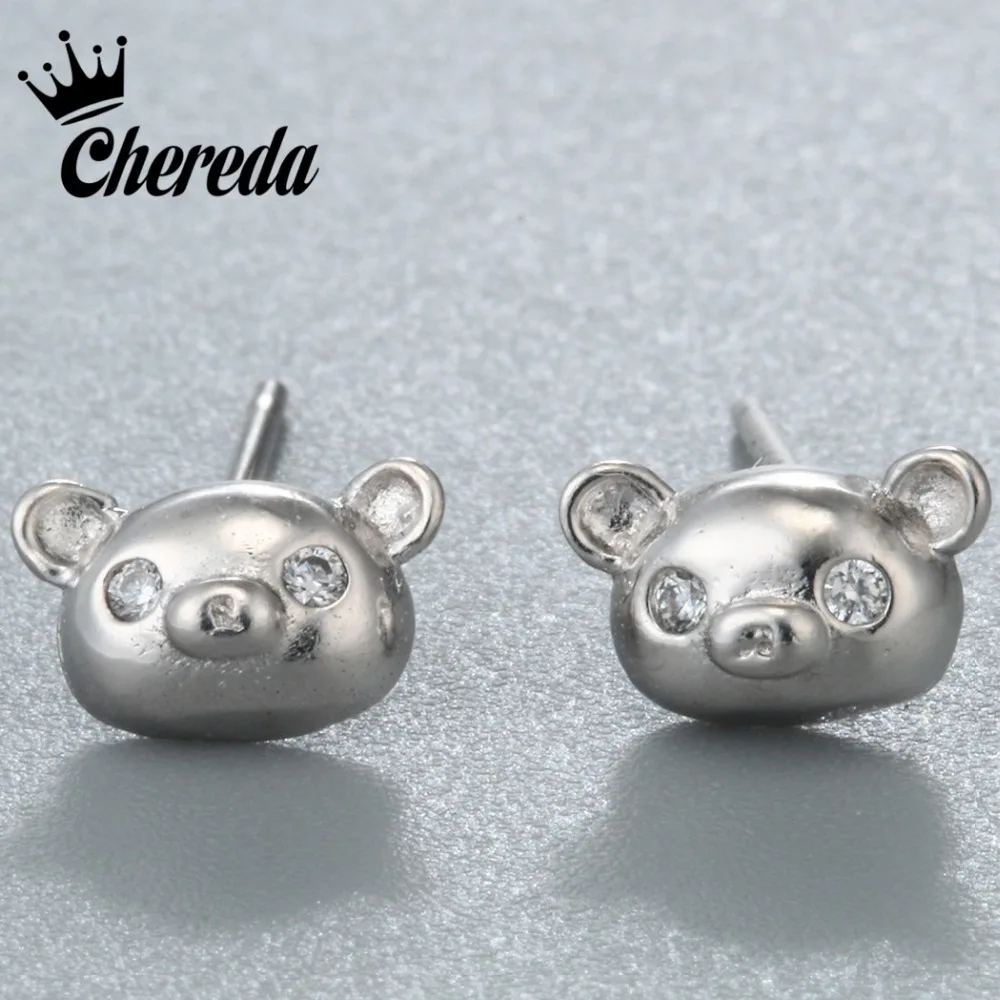 Серьги гвоздики маленького размера в виде мишки тедди|animal stud earrings|bear earringsfashion