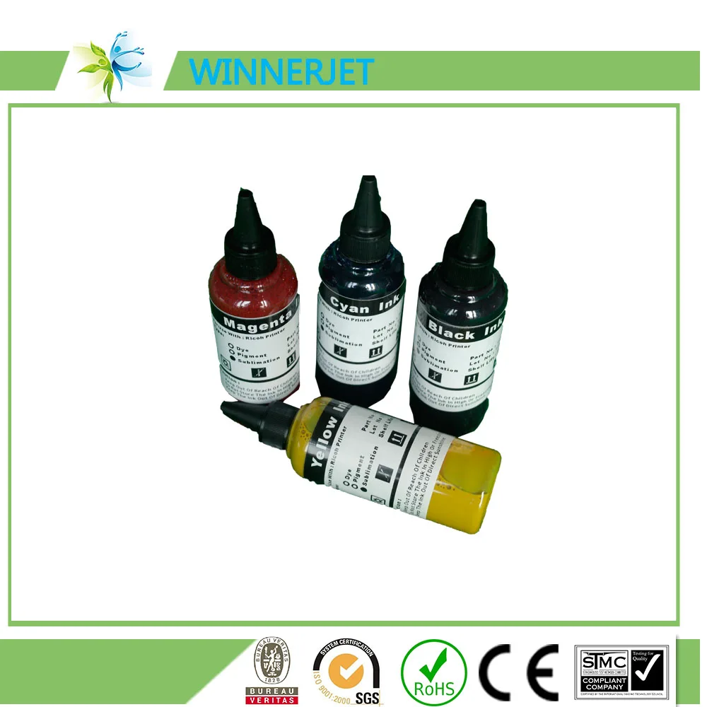Winnerjet 100 мл Упаковка сублимационные гелевые чернила для Ricoh GX e2600 7000 SG 3100 3110 7100 dn и т.