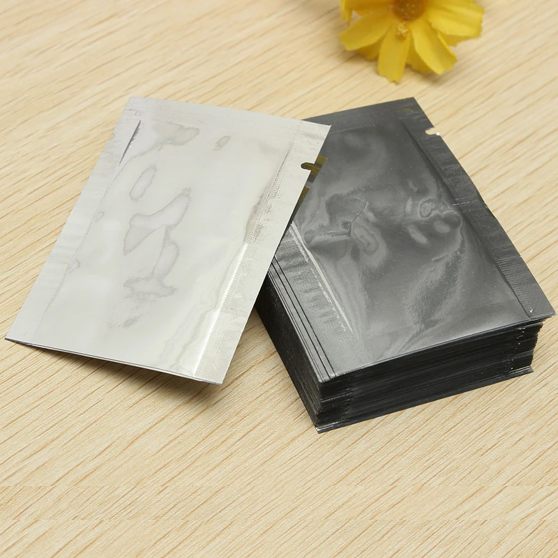 100 шт./лот серебристые алюминиевые фольгированные мешки из лавсара вакуумный