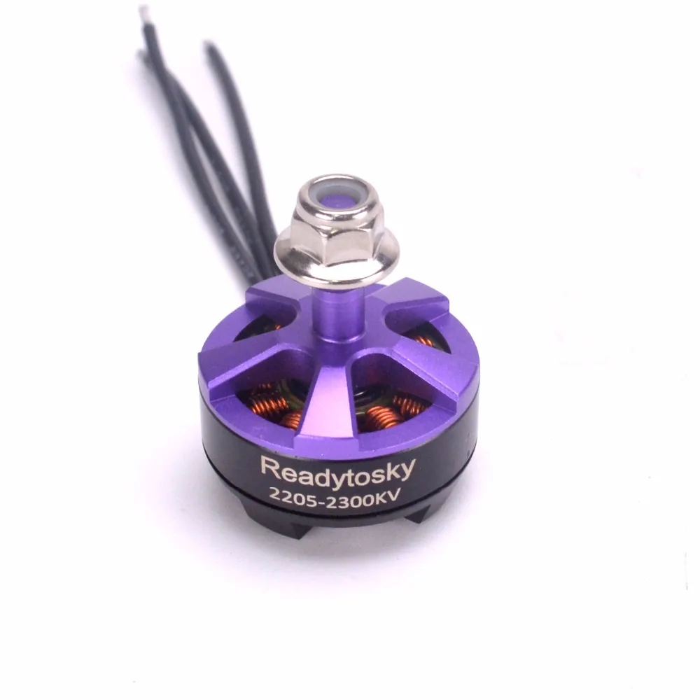 Бесщеточный мотор Readytosky 2205 2300KV 3 4S CW CCW бесщеточный фиолетового цвета для