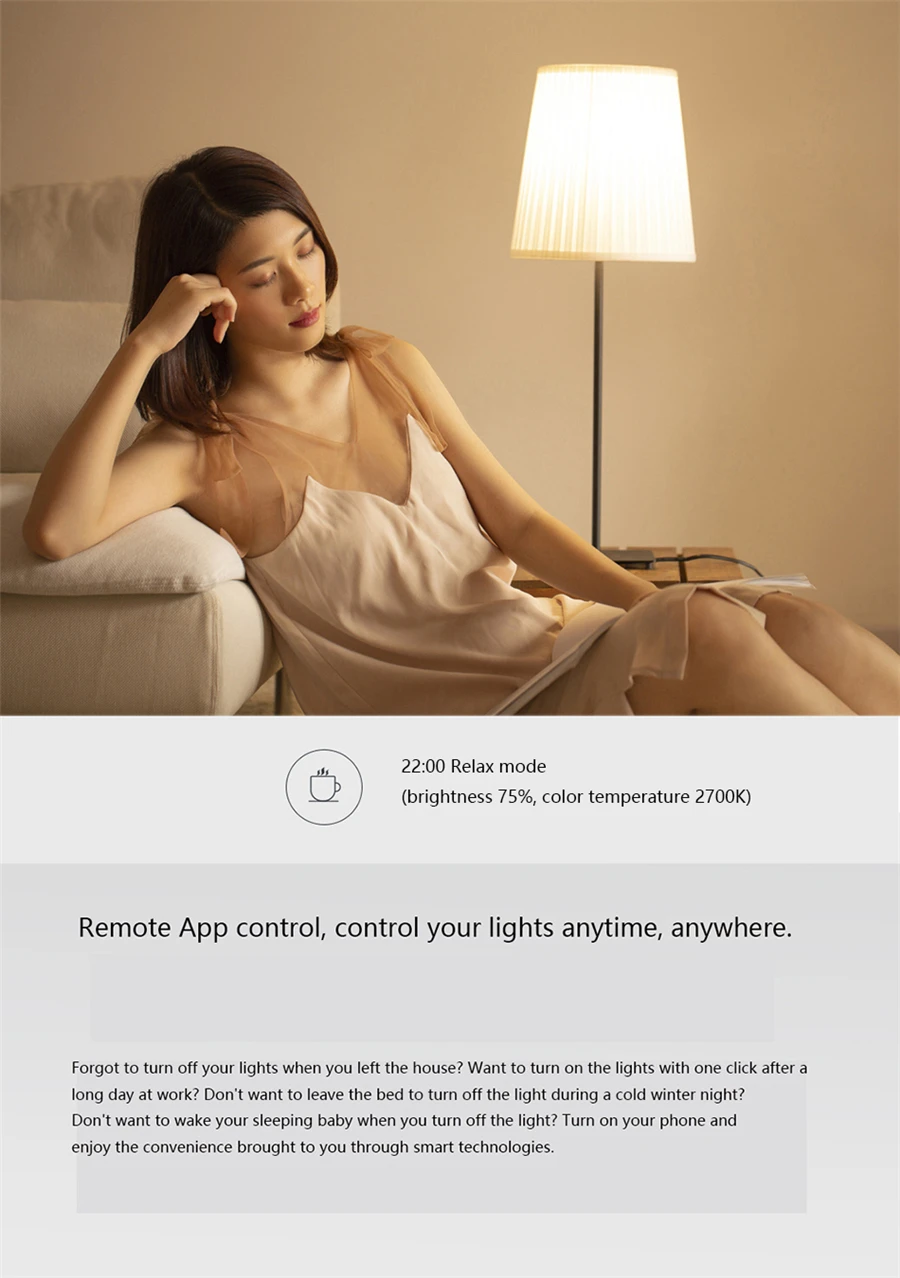 Xiaomi mijia Aqara Zigbee умный светодиодный светильник Zigbee версия 9W E27 2700 K-6500 K белый цвет умная светодиодная лампочка с дистанционным управлением светильник с домашним комплектом