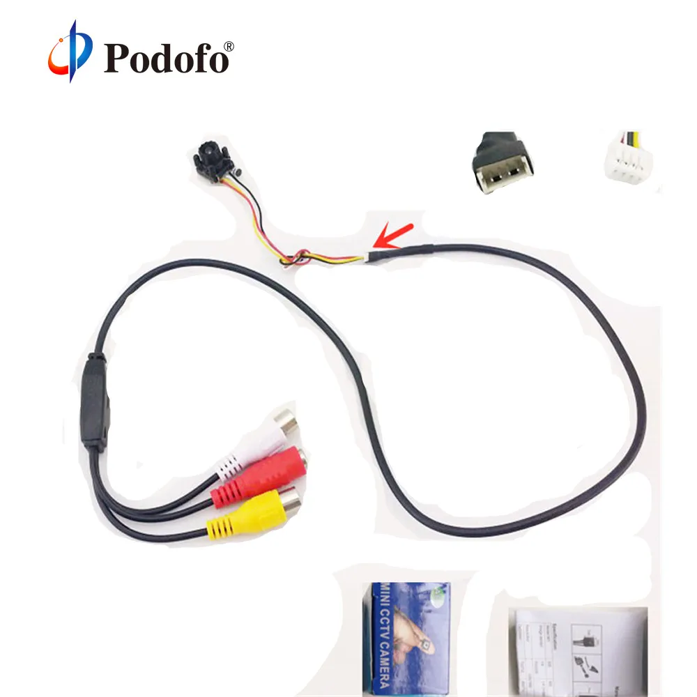 Podofo небольшой мини CCTV камера 4 светодиодный ночной ИК DIY ультра мини Камера HD 600TVL CMOS Камера с микрофоном Мини крошечный безопасности Пинхол Камера