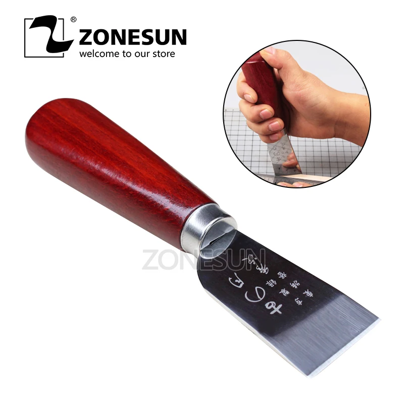ZONESUN One 1 шт. DIY нож для резки кожи из нержавеющей стали кожаный инструмент