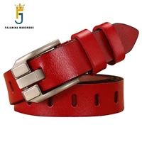 fajarina ladies good quality genuine leather retro styles novelty wide pin buckle belts 28mm wide accessories for women n17fj671