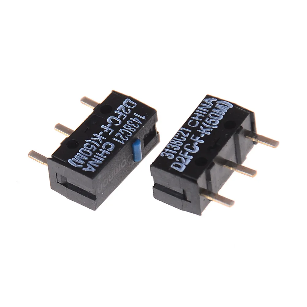 Горячая 2 шт. D2FC-F-K(50 м) синий точка мышь микро переключатели