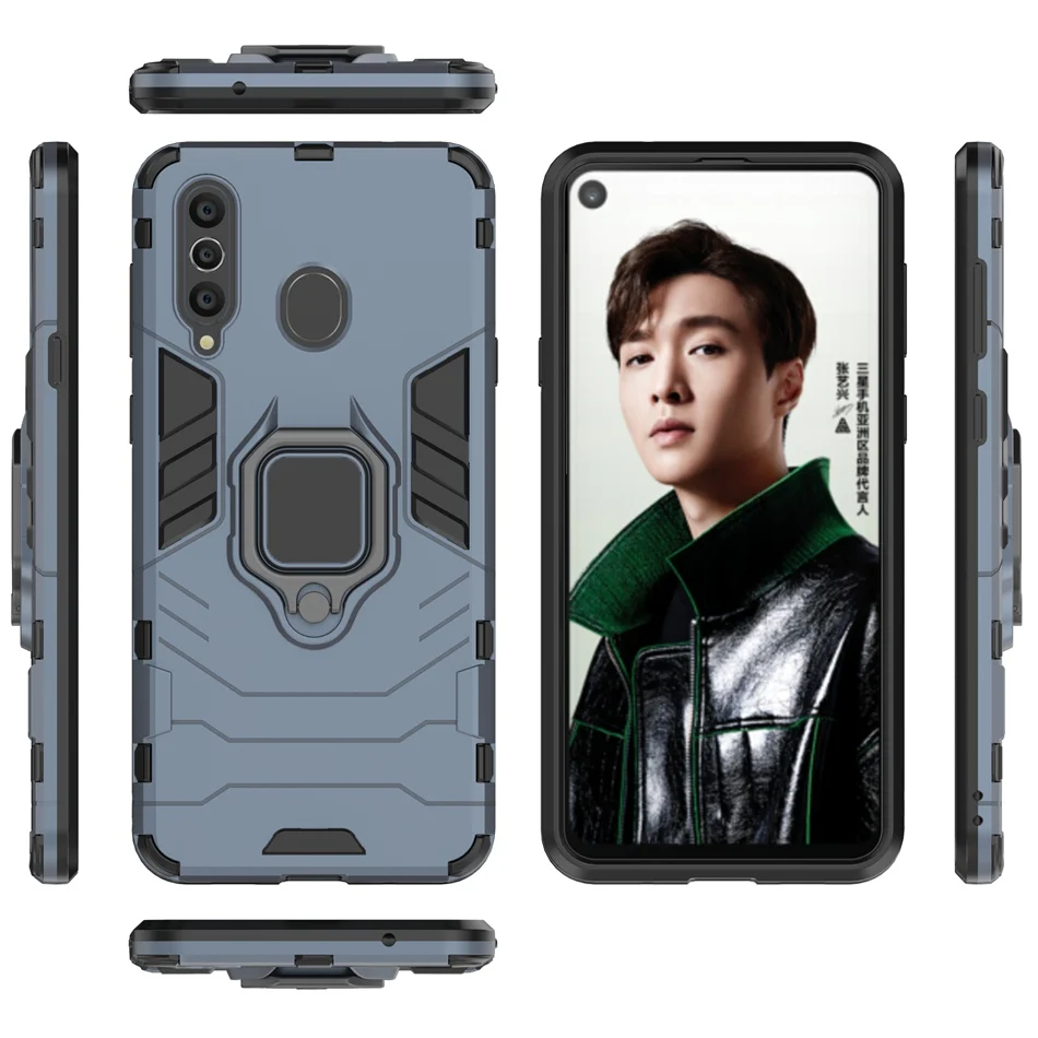 Для samsung A7 A9 A8 Plus гибридный защитный чехол с подставкой для Galaxy A20S A10S M30S A70S A50 A8S противоударный чехол с магнитным кольцом