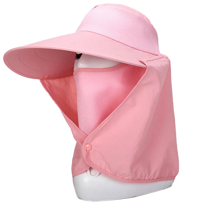 Hot Summer Women Sun Hat Removable Neck Face Flap Farmer UV Protection Cap for Outdoor Fishing HD88
