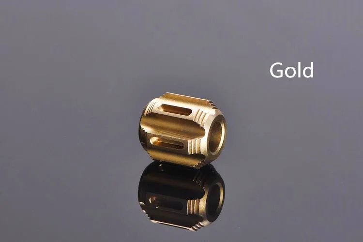 Gold P нож из титанового сплава, ремешок для ножей, бисер, Паракорд, подходит для 6 шт., тритиевая трубка, прочная наружная застежка-молния, потяните шарик, EDC, мульти инструменты - Цвет: Gold