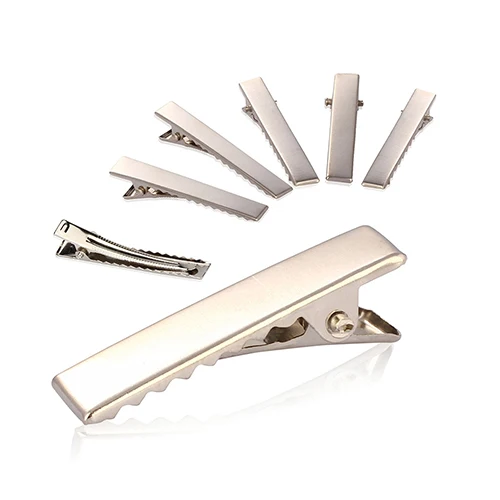 Серебристая металлическая заколка для волос 50 шт. одиночная аллигатора бантов DIY