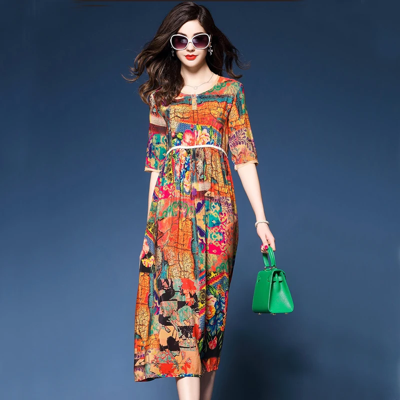 Tafforda Новинка весны 2017 года Высокая талия Китайский Национальный стиль печати