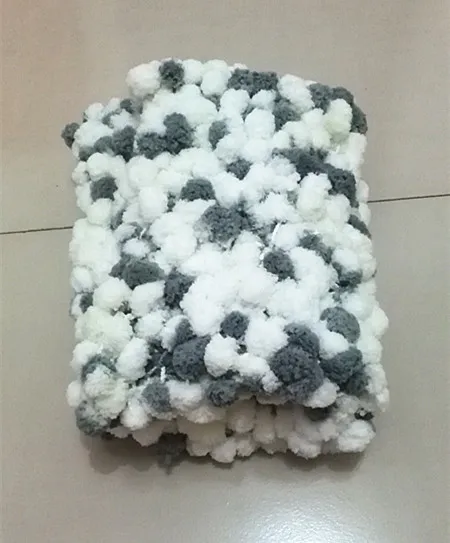 Мини-одеяло с помпоном текстурированный коврик для новорожденного покрывало