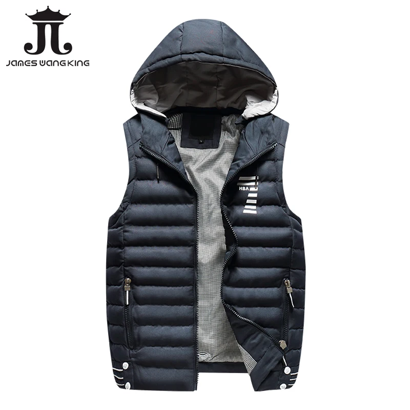 Новая Толстовка без рукавов Мужская Повседневная жилетка хлопок теплый