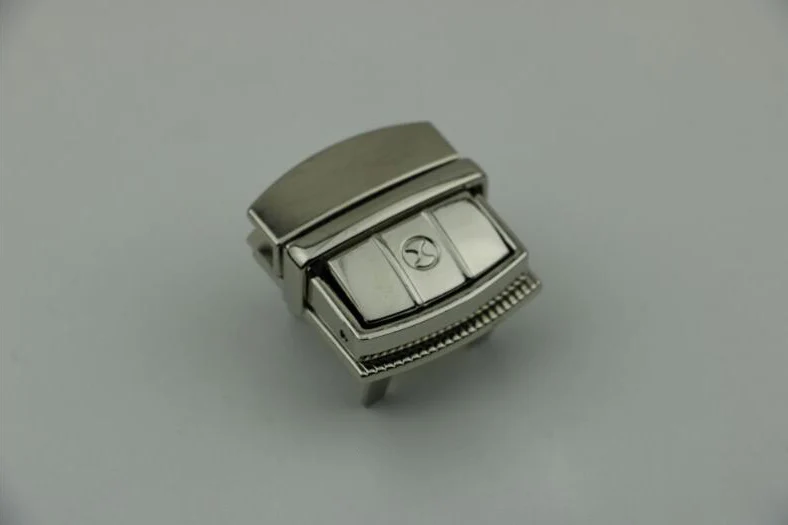 Silver Аксессуары для рукоделия, кошелек с защелками, застежка, кнопка блокировки, аксессуары, квадратный металлический врезной замок, переключатель для сумки, сменная сумка - Цвет: Silver