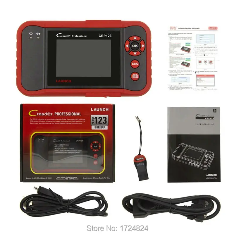 Старт X431 Creader CRP123 OBDII код сканер CRP 123 ABS SRS Трансмиссия и Двигатели для автомобиля