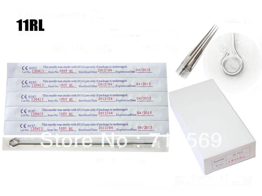 Профессиональный татуировки иглы 11RL 50 шт|tattoo sewing needle|needle for cross stitchneedle threader |