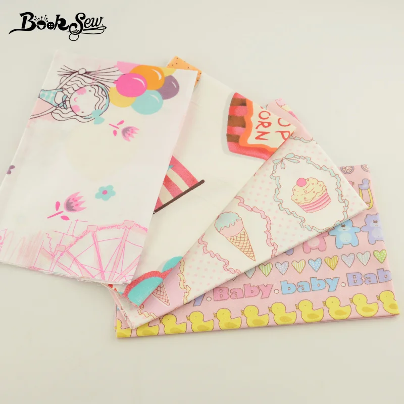 Книжная сшитая хлопковая саржевая ткань украшение прекрасный дизайн светло