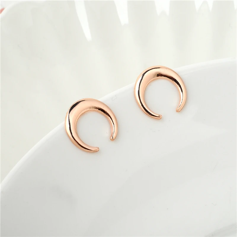 Женские серьги гвоздики с полумесяцем|moon stud earring|fashion earringsstud earrings |