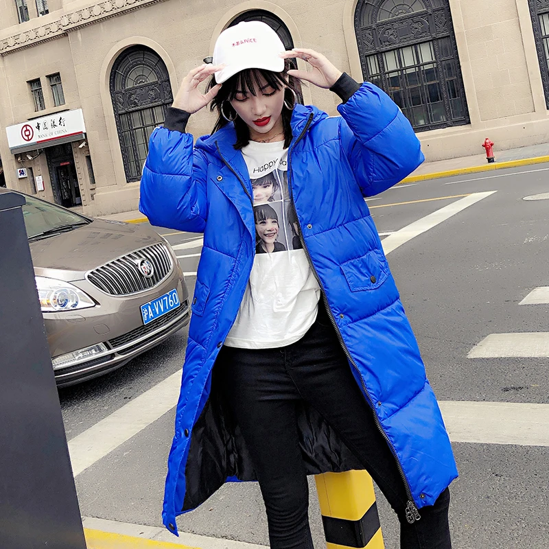 Зимние Синие Черный Бежевый Куртка Для женщин 2018 толстый теплый женский