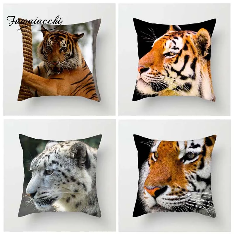 Чехлы для подушек Fuwatacchi Tigers с головой тигра закрытые подушки чехлы дома дивана