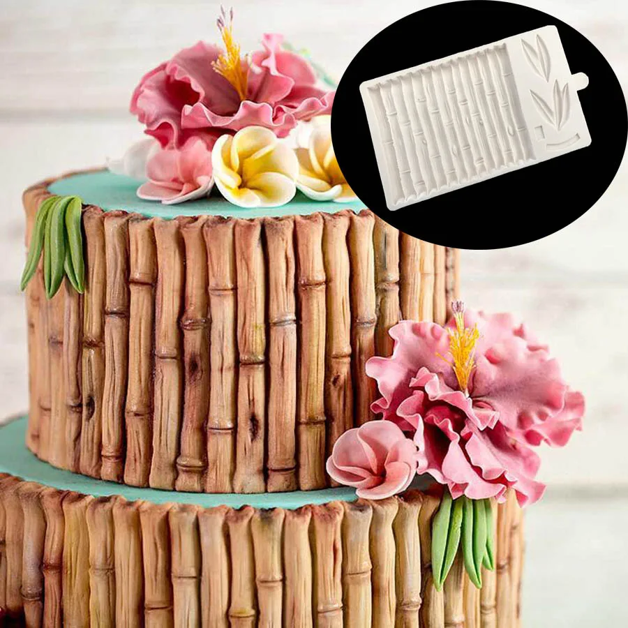 Бамбук формы силиконовые Еда Класс помадка торта украшение Инструмент Sugarcraft