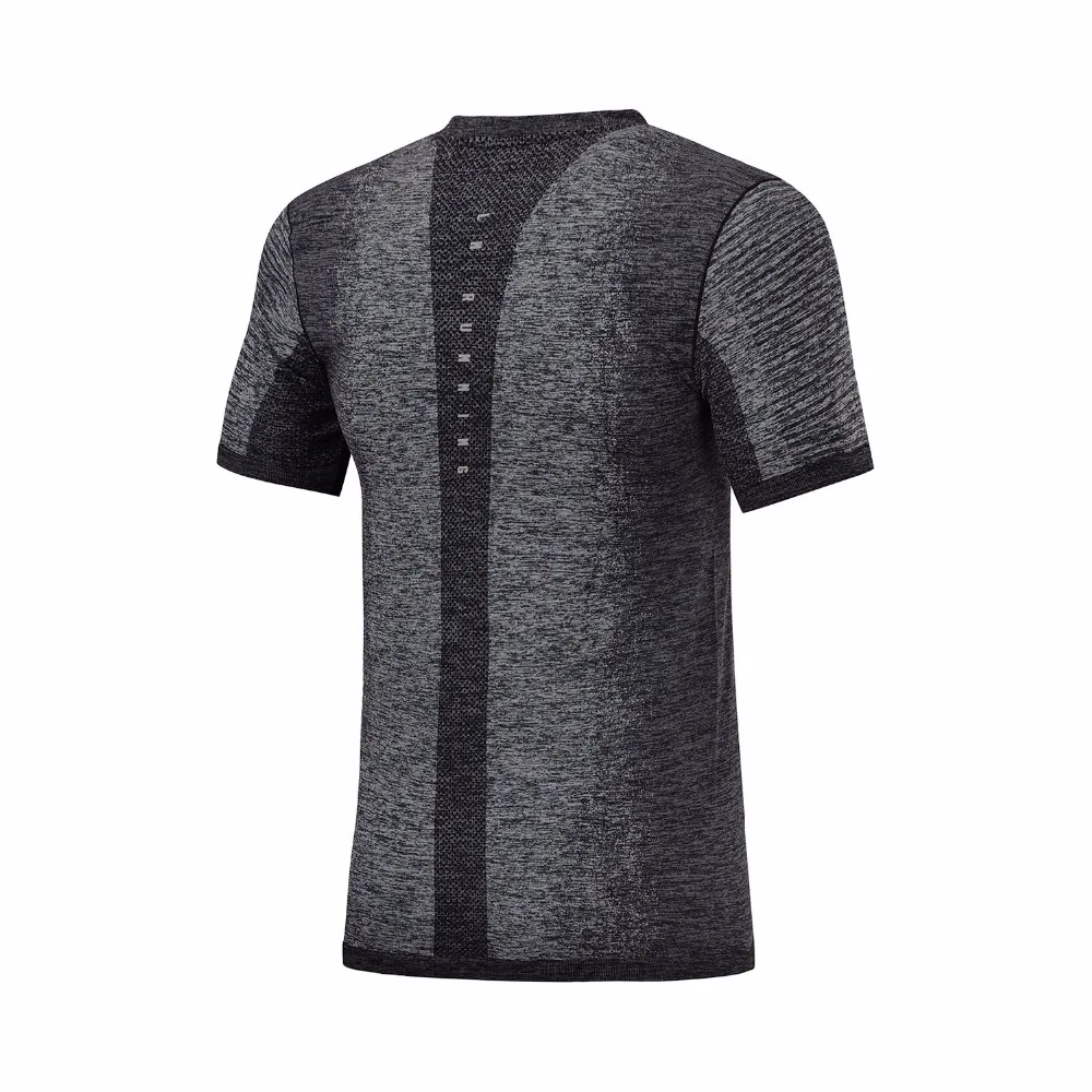 Li-Ning Мужская футболка для бега облегающая дышащая светоотражающая нейлоновая