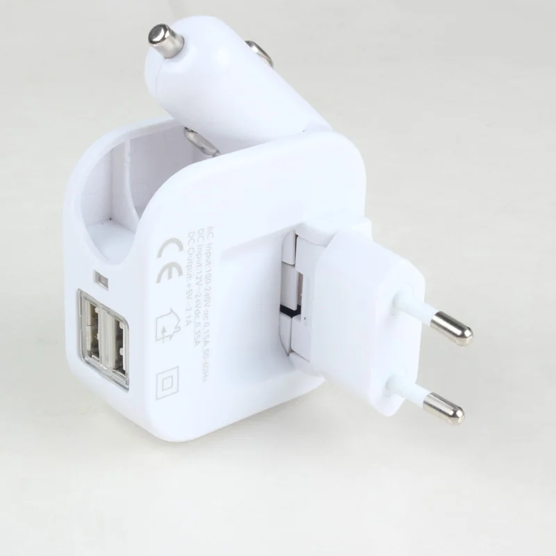 ЕС стандартный адаптер зарядное устройство 2USB автомобильное зарядное устройство для домашнего мобильного телефона Разъем для зарядки