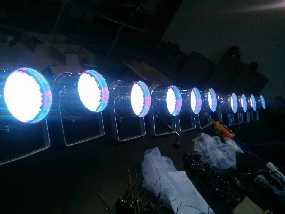 6 шт./лот LED par Light 177x10 мм RGB Par64 огни DMX/Авто/Звук черный/серебристый корпус диско