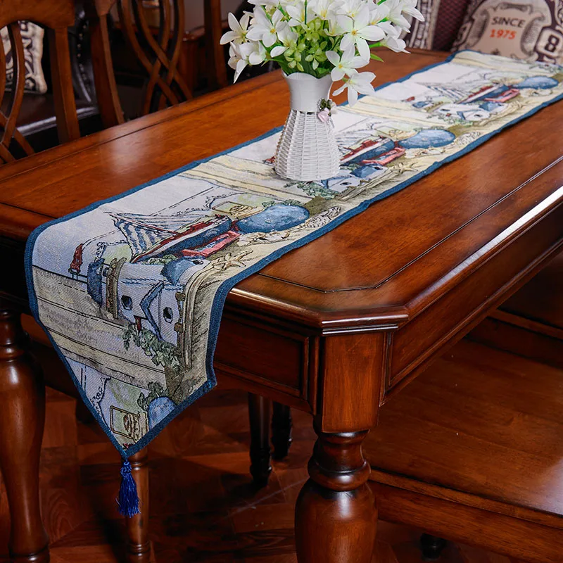 

American Country Flag Mediterranean Rural Butterfly Tablecloth yar dyed butterfly flower table runner uk flag table flag
