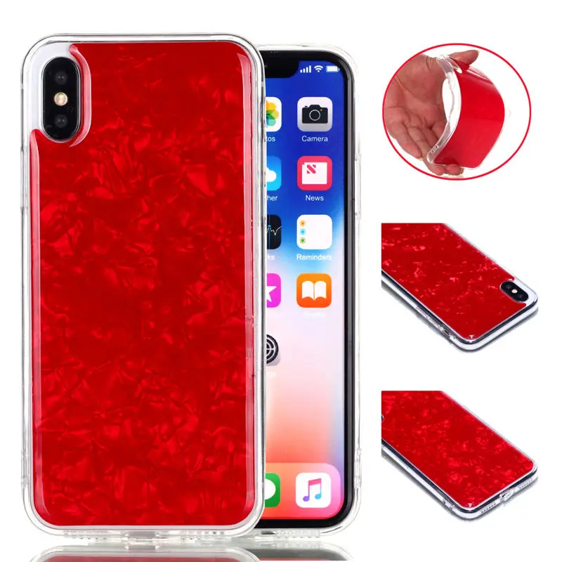Netarlier for Fashion Bling Shining Powder Sequins Phone Case For iPhone X Soft Silicone Glitter Back Cover iphone Type |