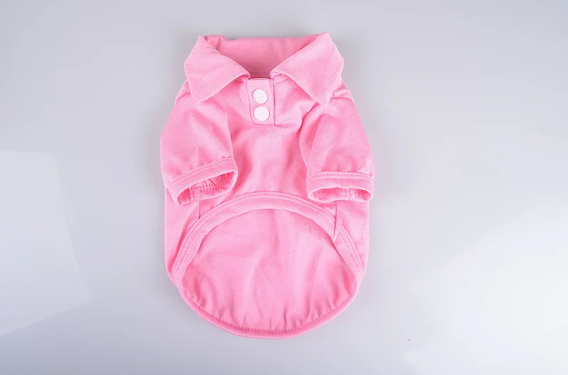 pink Рубашка поло Милая Повседневная рубашка туристическая с коротким рукавом маленькая собака блуза с принтом кошки товары для собак - Цвет: pink