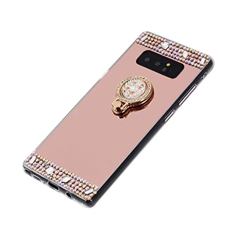 Зеркальный блестящий чехол для Samsung Galaxy S10 S10e J4 J6 Plus A7 A9 2018 A9s Star pro модный кольцевой
