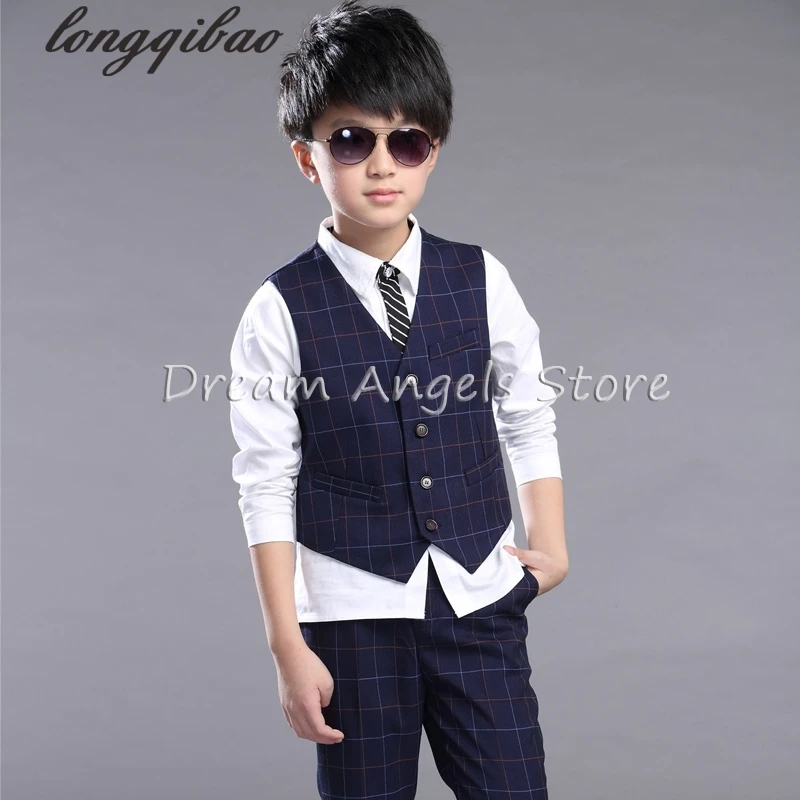Костюмы в клеточку для мальчиков корейская мода 2016 года детские сценические