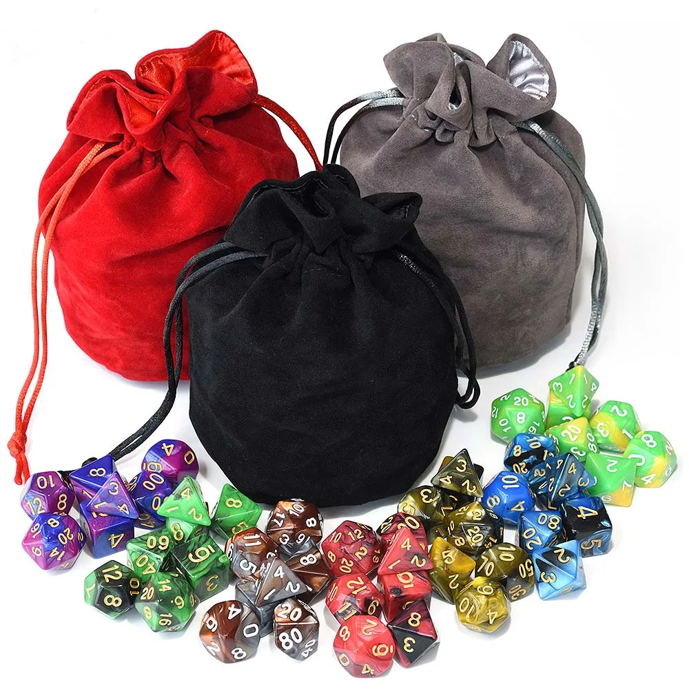 49 шт многогранные кости игральные DND двойной цветные с мешком для Подземелья и