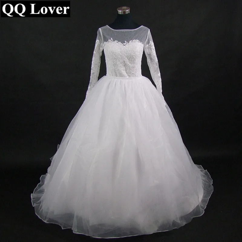QQ Lover 2019 Новое роскошное свадебное платье русалки с длинными рукавами и оборками