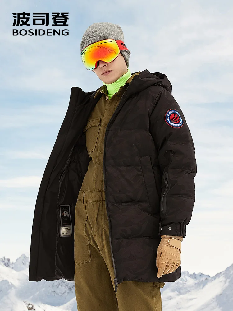 

BOSIDENG NEW 90% white goose down jacket hooded goose down coat for men thicken light outwear waterproof high quality B80142145