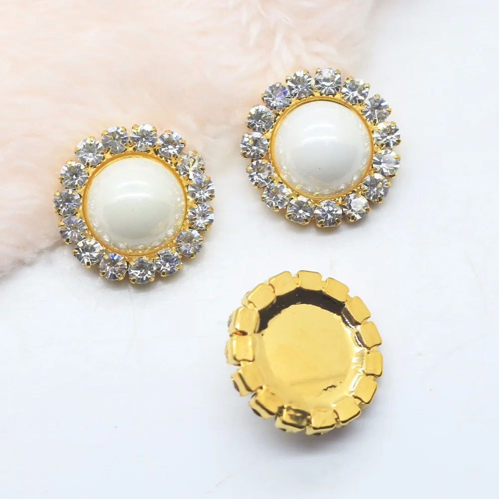 Модные металлические аксессуары для ювелирных изделий 10 шт. 19 мм блестящие белые