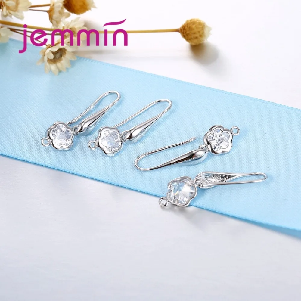 U образные кристаллические серьги Крючки из серебра 925 пробы|findings earrings|findings 925jewelry